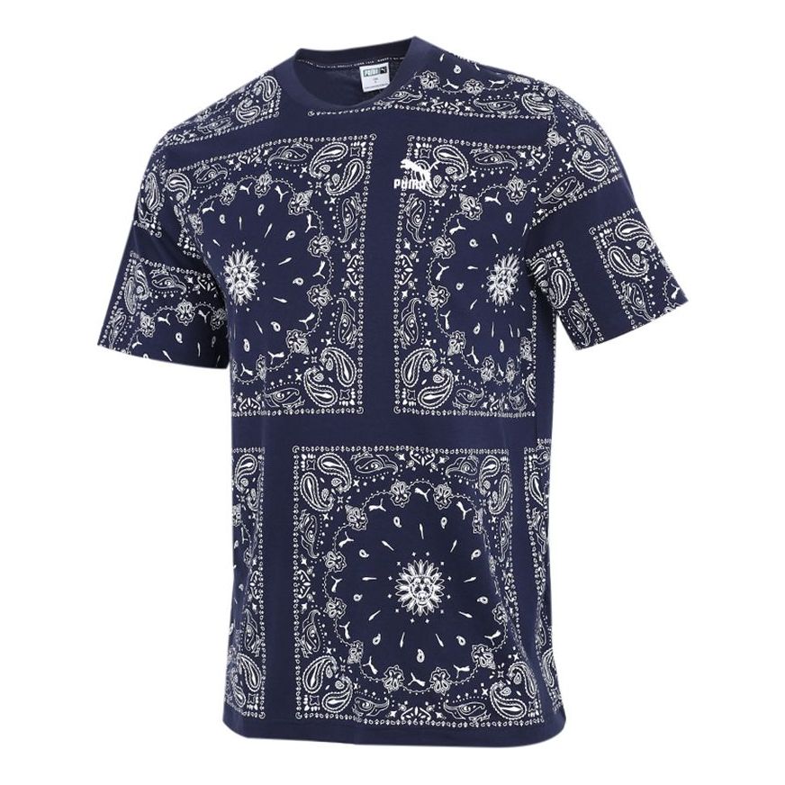 PUMA OB All Over Print Tee 'Navy' 532652-06