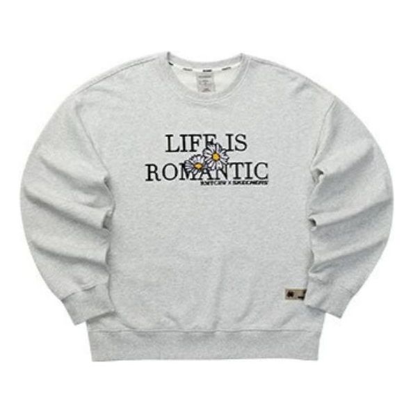 Skechers x Romantic Crown Long Sleeve Sweater 'Grey Black' L123U003-02F0