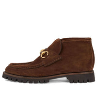 (WMNS) Gucci Horsebit Ankle Boot 'Brown Suede' 764206-0PV00-2206