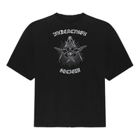 Men's Balenciaga Printing Large Short Sleeve Black 641614TJV781000