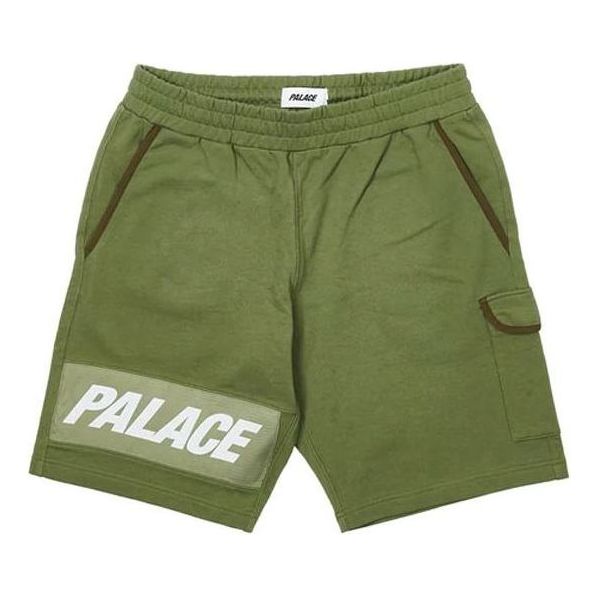 Palace Giant Woven Label Shorts 'Olive' P22ST072