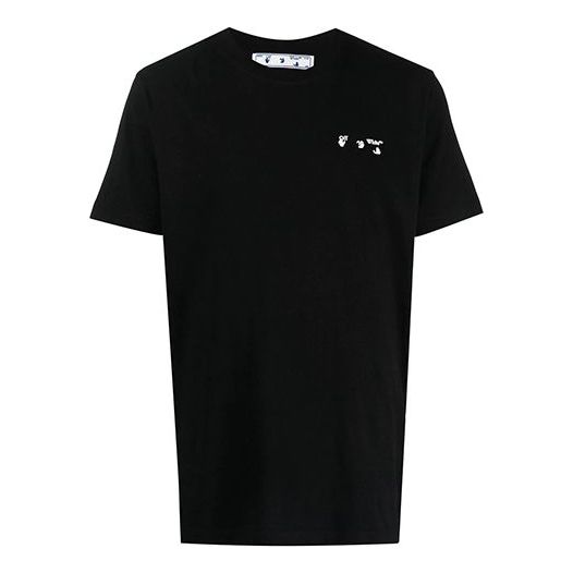 Off-White SS21 Logo Printing Round Neck Short Sleeve Black OMAA027S21JER0031001