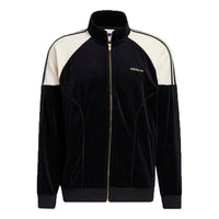 adidas originals Contrasting Colors Sports Stand Collar Logo Jacket Black H31244