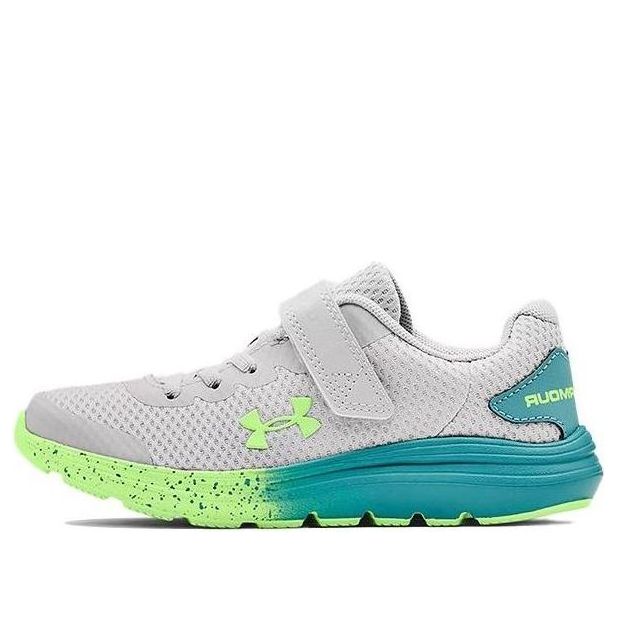 (GS) Under Armour Surge 2 AC Gray/Green 3023980-101
