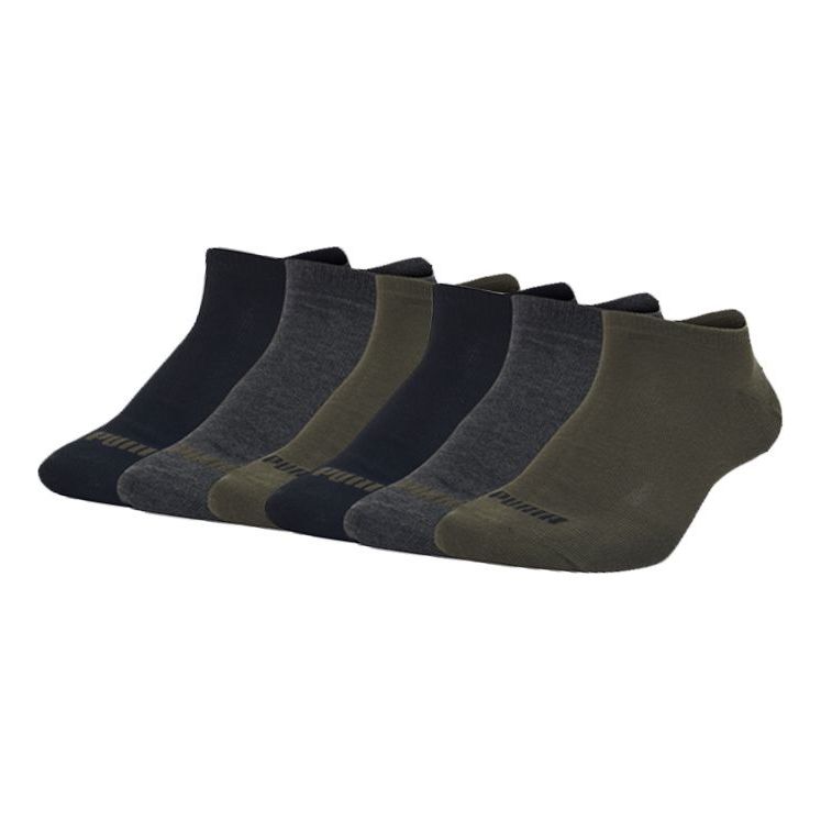 PUMA Logo Lingerie Socks 'Black Grey Olive Green' 907131-18