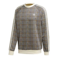 adidas originals Tartan Crewneck Plaid Round Neck Khaki ED7019