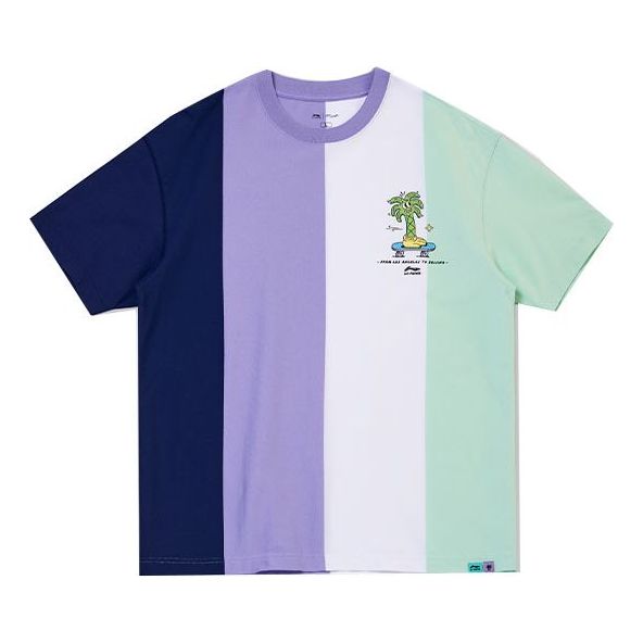 Li-Ning x Steven Harrington Crossover Cartoon Printing Contrasting Colors Short Sleeve T-Shirt 'Multi-Color' AHSR933-2