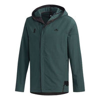 adidas Wj Wb Light Logo Woven Hooded Jacket Green DY8758