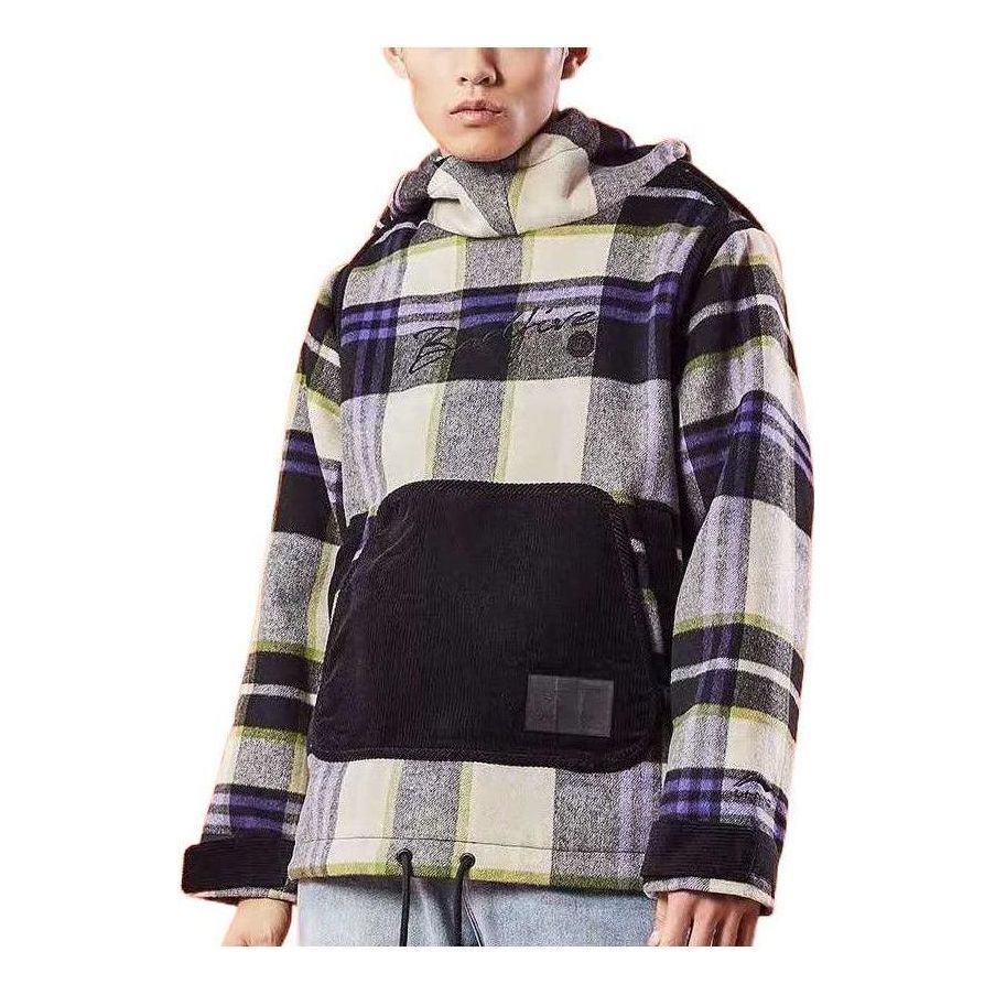Li-Ning Lifestyle Badfive Checkboard Pullover 'Black Grey White' AAEQ037-1
