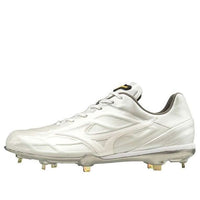 Mizuno Pro QS Low Top Wear-Resistant Baseball Shoes White Gray 11GM190001