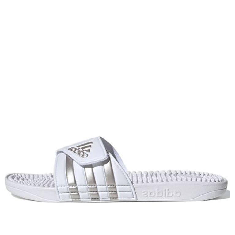 adidas Adissage Slides 'White Platinum Metallic' F35576