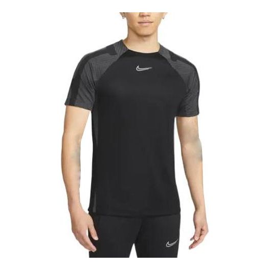 Men's Nike Colorblock Round Neck Pullover Short Sleeve Black T-Shirt DH8699-011
