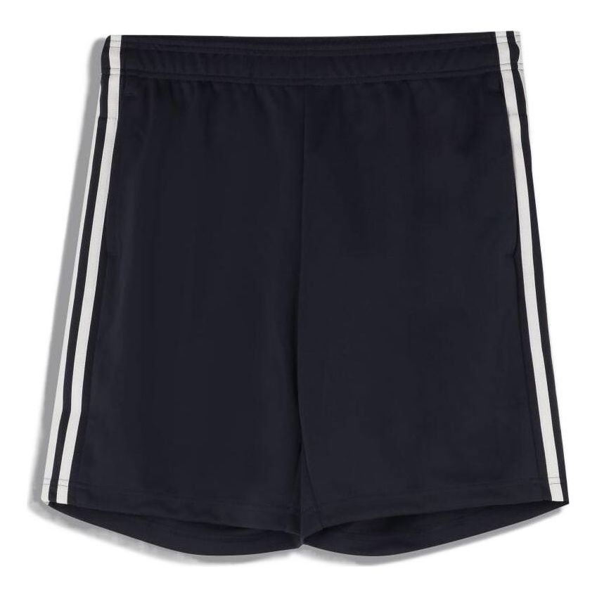 Men's adidas Stripe Printing Sports Shorts Black White FM5316