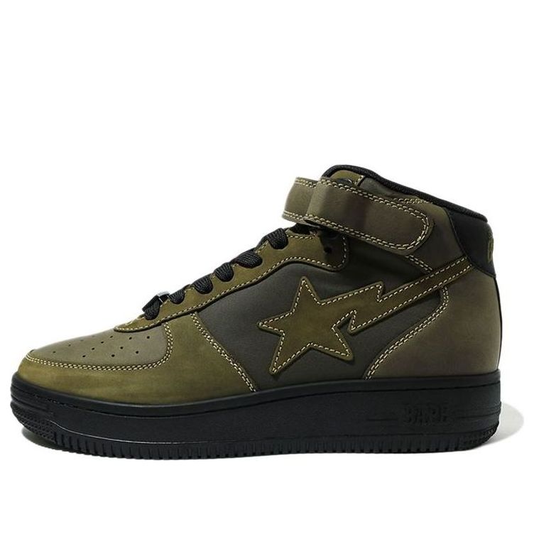 A Bathing Ape Bape Sta Mid Velcro 'Green' 1H30-191-006-GREN