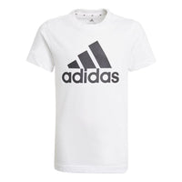 (GS) adidas Essentials T-Shirt Asia Sizing 'White Black' GN3994