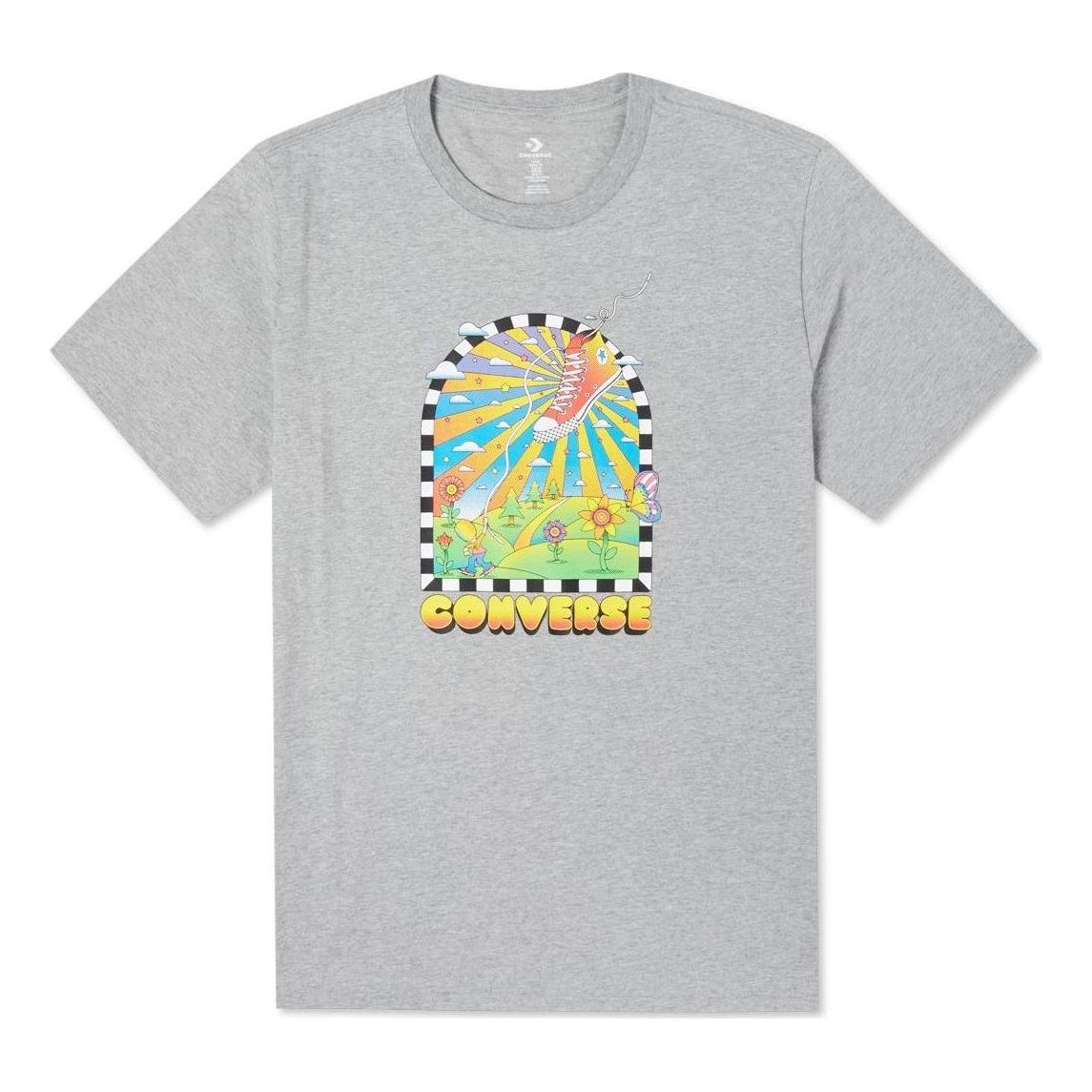 Converse New Heights Graphic T-Shirt Asia Sizing 'Grey' 10023461-A03