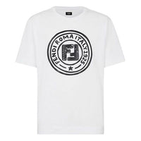 Men's FENDI Series Pattern Short Sleeve White FY0936ACNIF0QA0