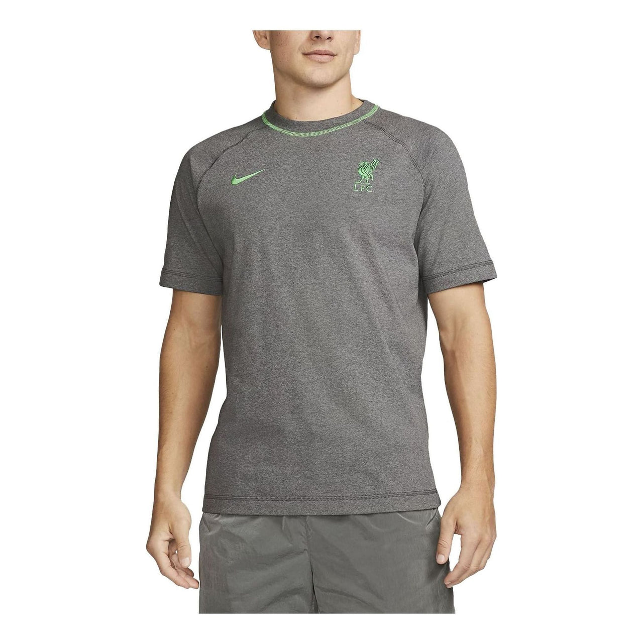 Nike Heather Charcoal Liverpool Travel Raglan T-Shirt 'Grey' DV5106-071