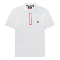 FILA Logo Printing Breathable Short Sleeve Polo Shirt White F11M021116F-WT
