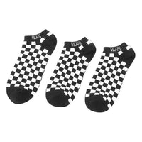 Vans AP M Checkerboard No Show Socks 'White Black' VN0001O1705