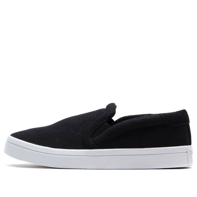 (WMNS) adidas originals Courtvantage Slip On Black/White S75171
