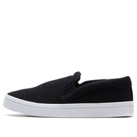 (WMNS) adidas originals Courtvantage Slip On Black/White S75171