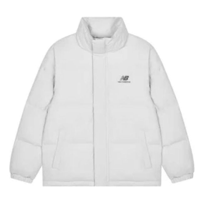 New Balance Essential Logo Puffer Jacket Asia Sizing 'White' AMJ23345-GYM