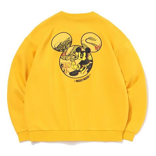Li-Ning x Disney Crossover Round Neck Pullover Couple Style Yellow AWDQB76-2