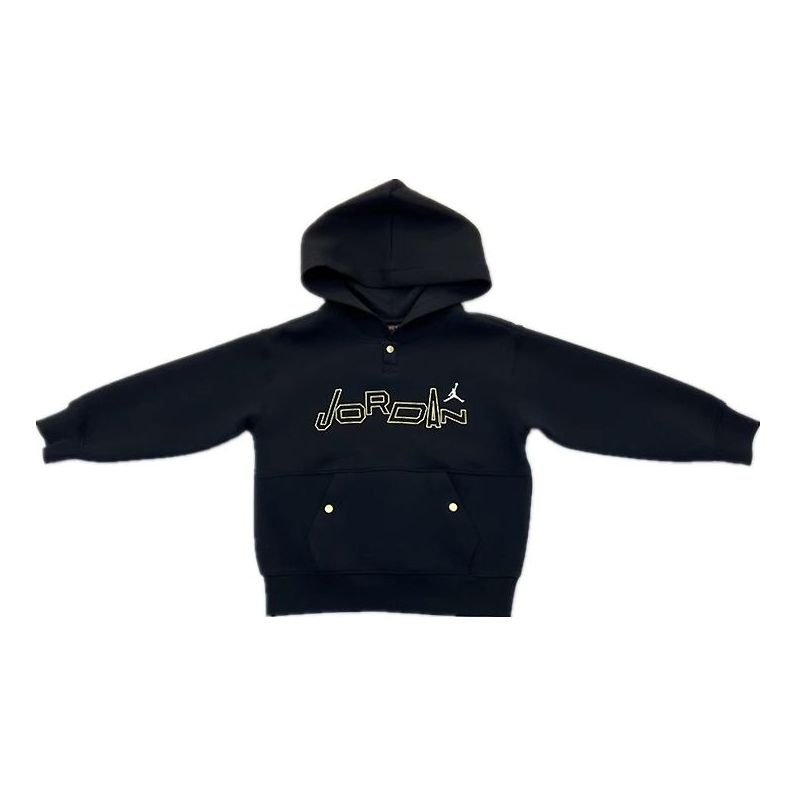 (GS) Air Jordan Take Flight Snap Cuff Pullover Hoodie 'Black' FZ1910-010