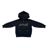 (GS) Air Jordan Take Flight Snap Cuff Pullover Hoodie 'Black' FZ1910-010