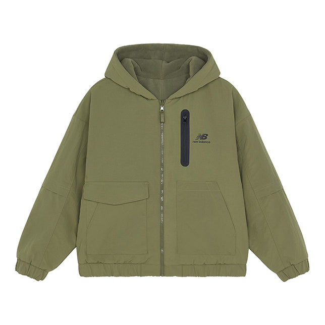 (WMNS) New Balance Sports Hooded Jacket Military Green AWJ13319-OLG
