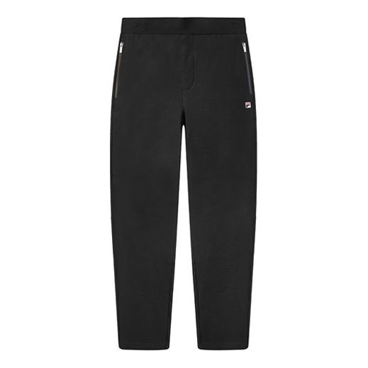 FILA Knit Breathable Casual Pants Straight Sports Pants Black F11M038614F-BK