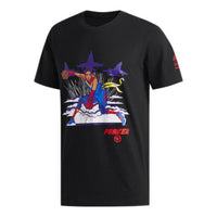 adidas x Marvel CP CAP MARVEL Captain Marvel The Avengers Basketball Short Sleeve Black DU6833