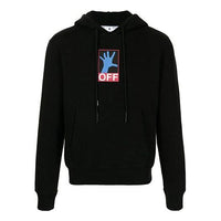 Off-White FW21 Logo Pullover hooded Long Sleeves Black OMBB034S21FLE0111045