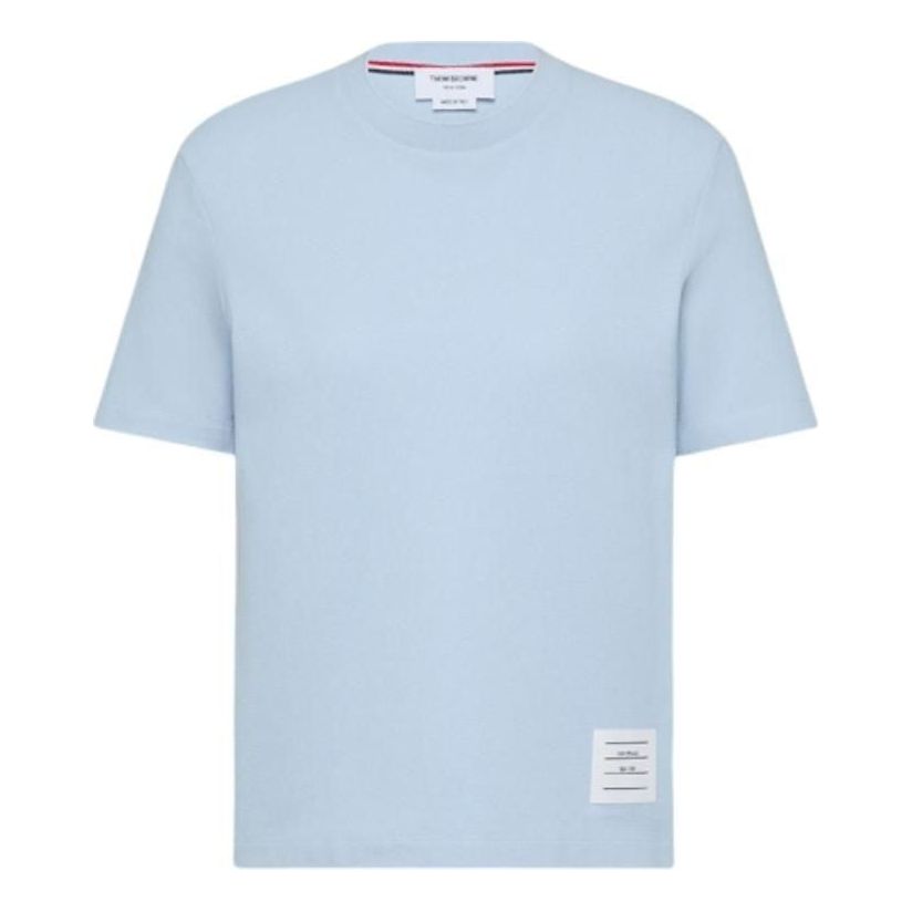 (WMNS) THOM BROWNE Short Sleeve T-Shirt 'Sky Blue' FJS207A-00050-480