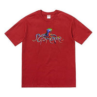 Supreme SS18 Tentacles Tee Brick Printing Short Sleeve Unisex Brick Red SUP-SS18-490
