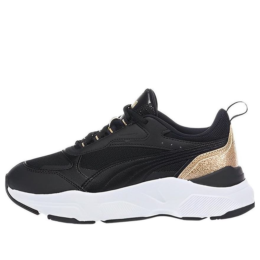 (WMNS) PUMA Cassia 'Distressed - Black Team Gold' 387645-01