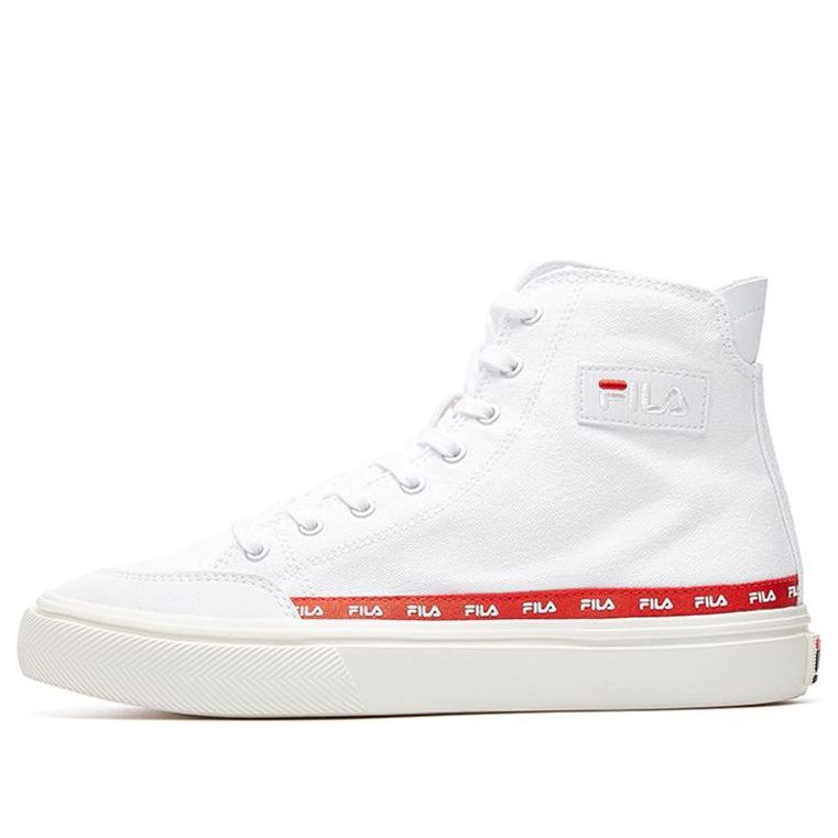 (WMNS) FILA Strada High-Top Canvas Shoe White/Red F12W034412FWT