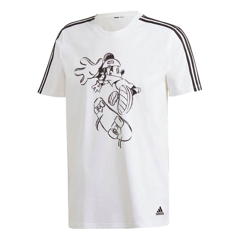 Men's adidas Skate Tee Casual Breathable Sports Stylish Short Sleeve White T-Shirt GQ0898