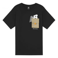 New Balance Safari Logo T-Shirt Asia Sizing 'Black' AMT12355-BK