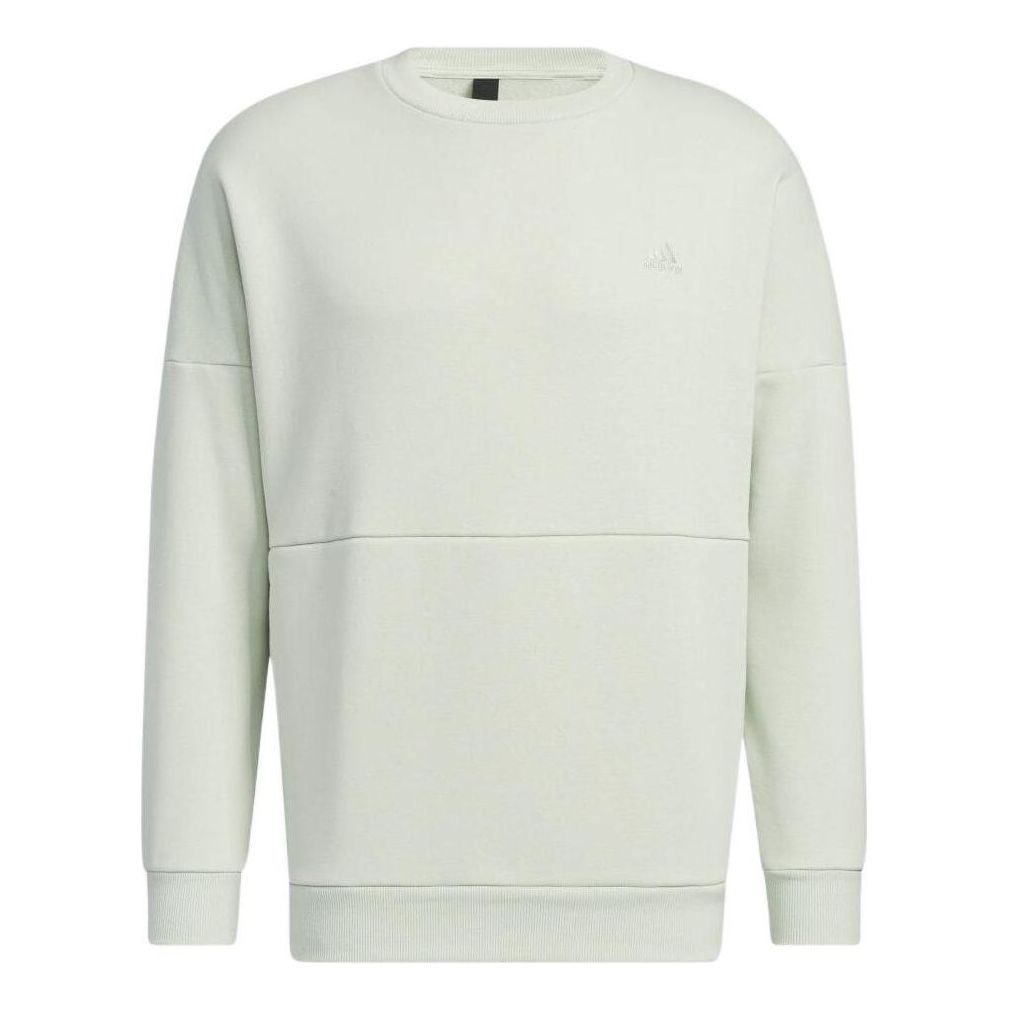 adidas Minimalistic Alphabet Printing Round Neck Sports Unisex flax Green HM2690