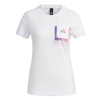 (WMNS) adidas Contrasting Colors Logo Pocket Sports Stylish Short Sleeve White T-Shirt GP0686