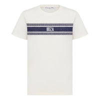 DIOR SS21 Alphabet Pattern Loose Short Sleeve White 143T04IB043-X0200