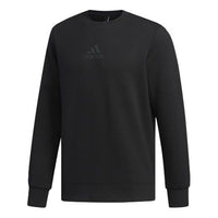 adidas Solid Color Pullover Knit Sports Black FJ0252
