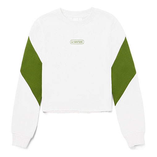 (WMNS) Vans Colorblock Round Neck Pullover Hoodie White VN0A4DR8J92