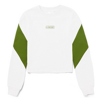 (WMNS) Vans Colorblock Round Neck Pullover Hoodie White VN0A4DR8J92