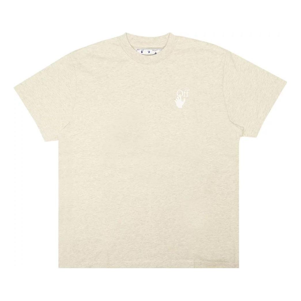 Off-White Logo Print Tee In Melanage 'Grey' OMAA038F20FAB0080801