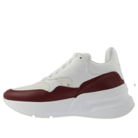 (WMNS) Alexander McQueen Oversized Runner in Nappa Calf Leather 'White Burgundy' 533710WHT999093