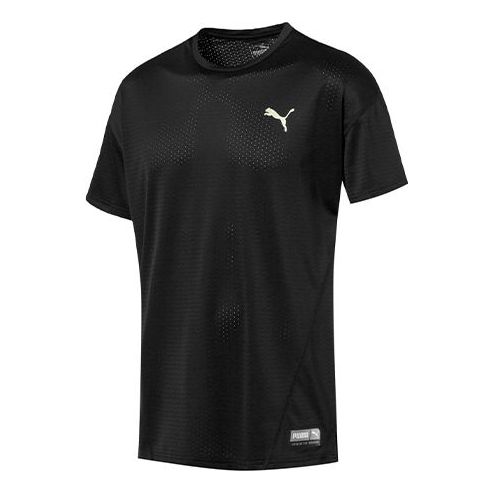 PUMA Mesh Breathable Round Neck Short Sleeve Black 517538-01