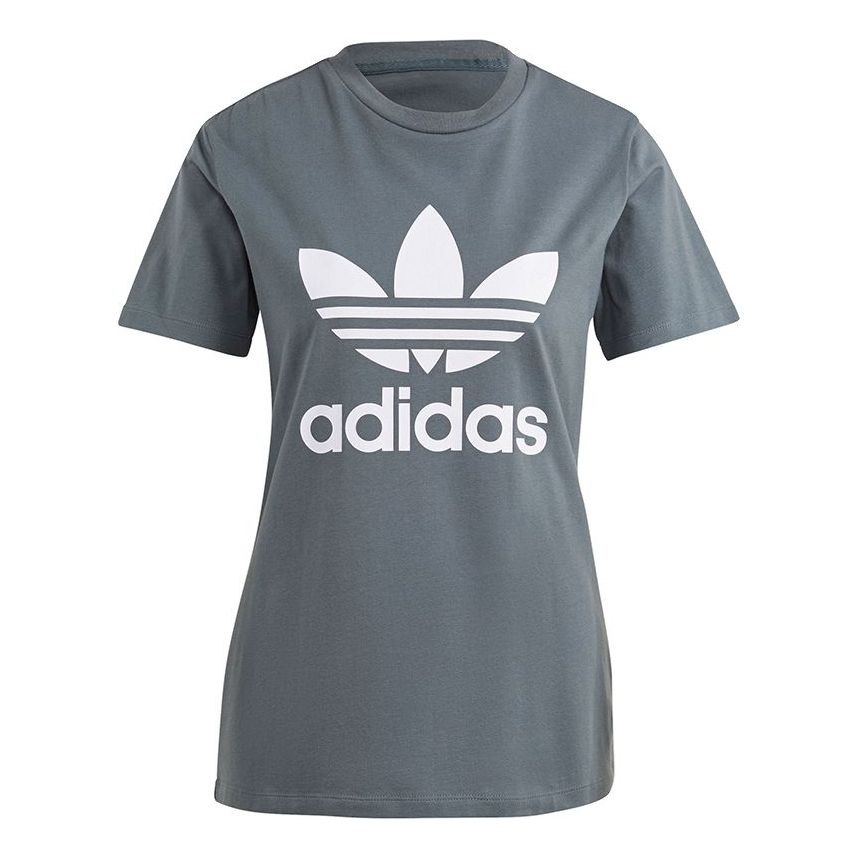 (WMNS) adidas originals Classic Logo Athleisure Casual Sports Short Sleeve Navy Blue T-Shirt GN2903